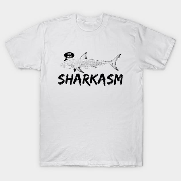 I Love Salad Sharkasm T-Shirt by Carolina Cabreira